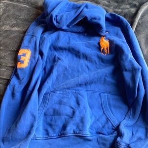 Ralph Lauren Blue Hoodie w/ Big Pony Logo